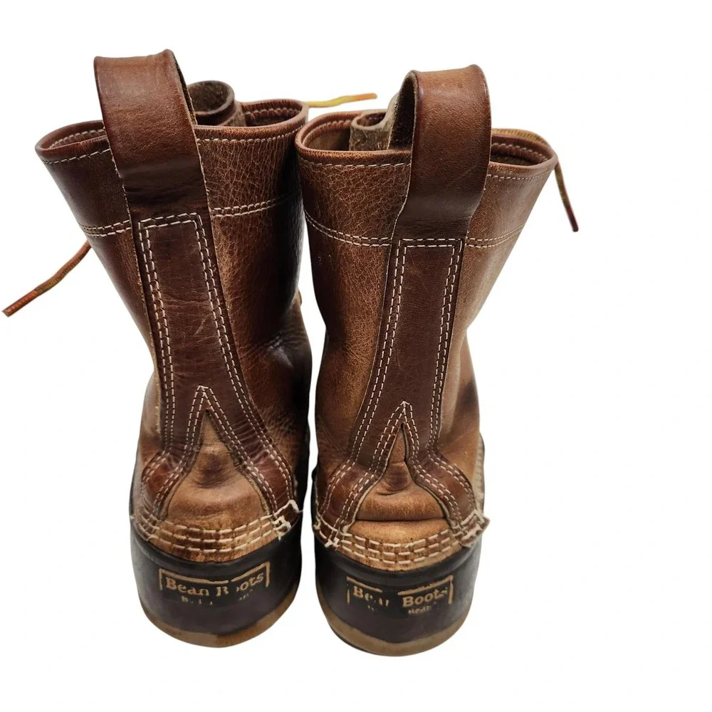 L.L. Bean Bean Boots Mens 9 Brown Leather Lace Up Waterproof Snow Winter
